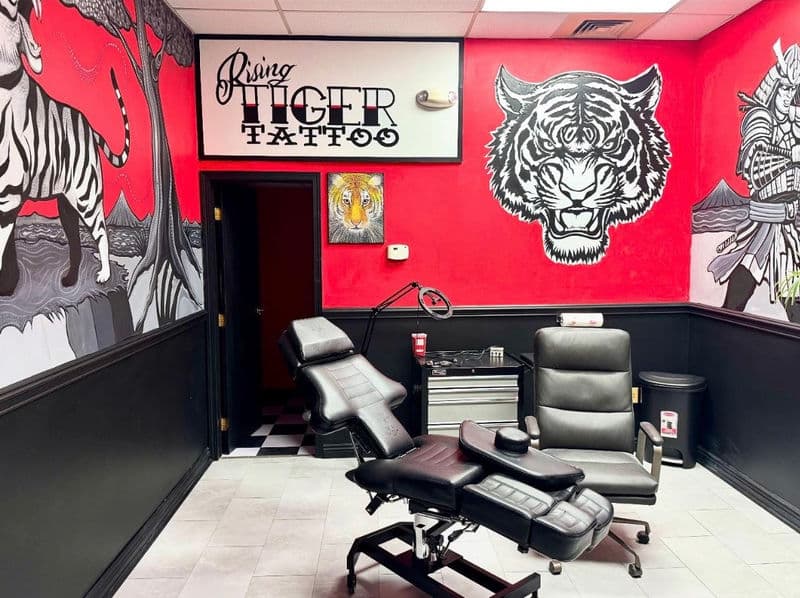 Rising Tiger Tattoo private studio interior in Brunswick, Ohio